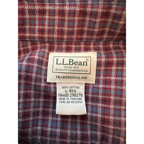 L.L. Bean Men's Casual Outdoor Plaid Button Down Shirt Shacket Large Gorpcore - Picture 4 of 8